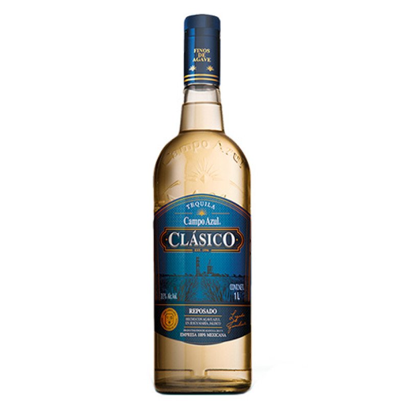 Tequila Campo Azul Reposado Clásico 1L